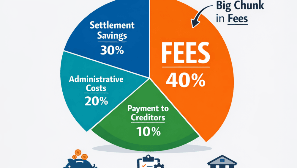 Breakdown of where debt relief program payments actually go each month